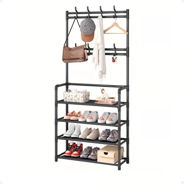 Perchero Zapatera Organizador Negro Negro