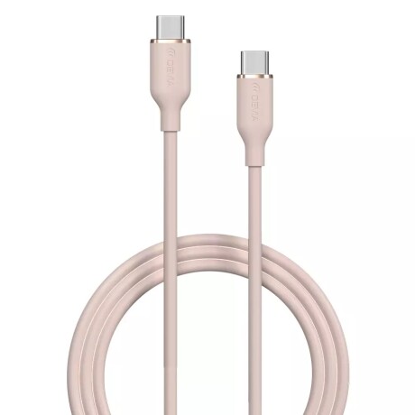 CABLE USB-C A USB-C SILICONE PD 3A 1.2M JELLY SERIES Pink sand
