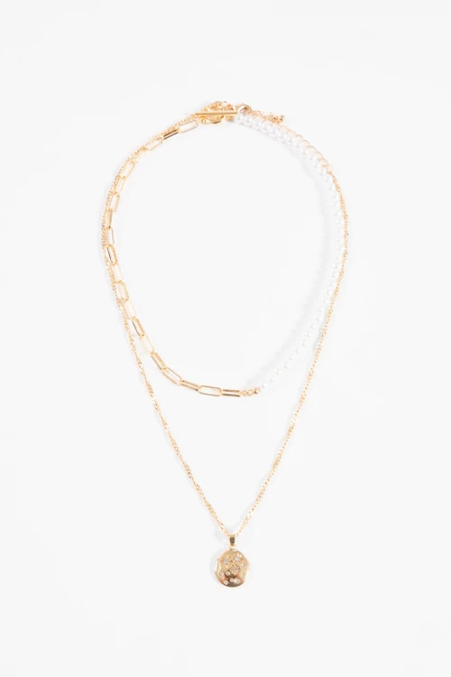 Collar dije medalla dorado