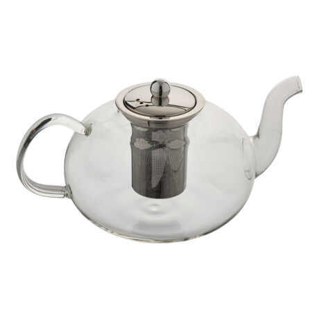 Tetera De Vidrio Borosilicato 1.5l Con Filtro Acero Inoxidable Sin Color
