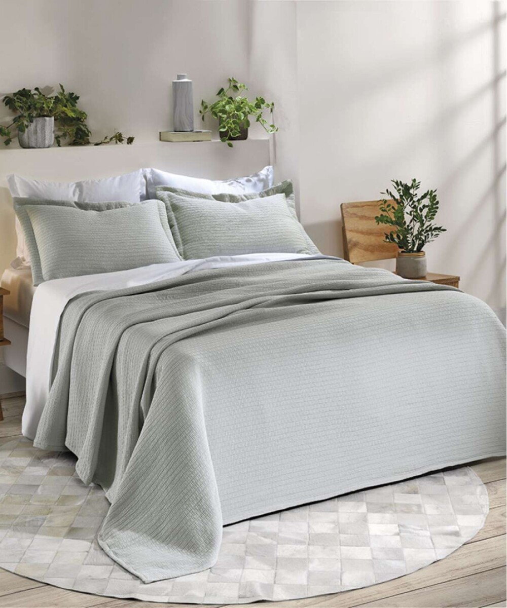 Juego Colcha y Funda Dohler Queen 100% Microfibra - Gris 