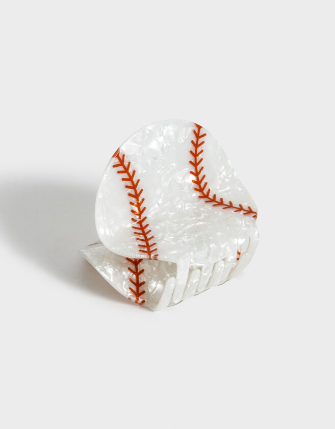 Broche Especiales Broche Acrílico Béisbol - Blanco Crudo