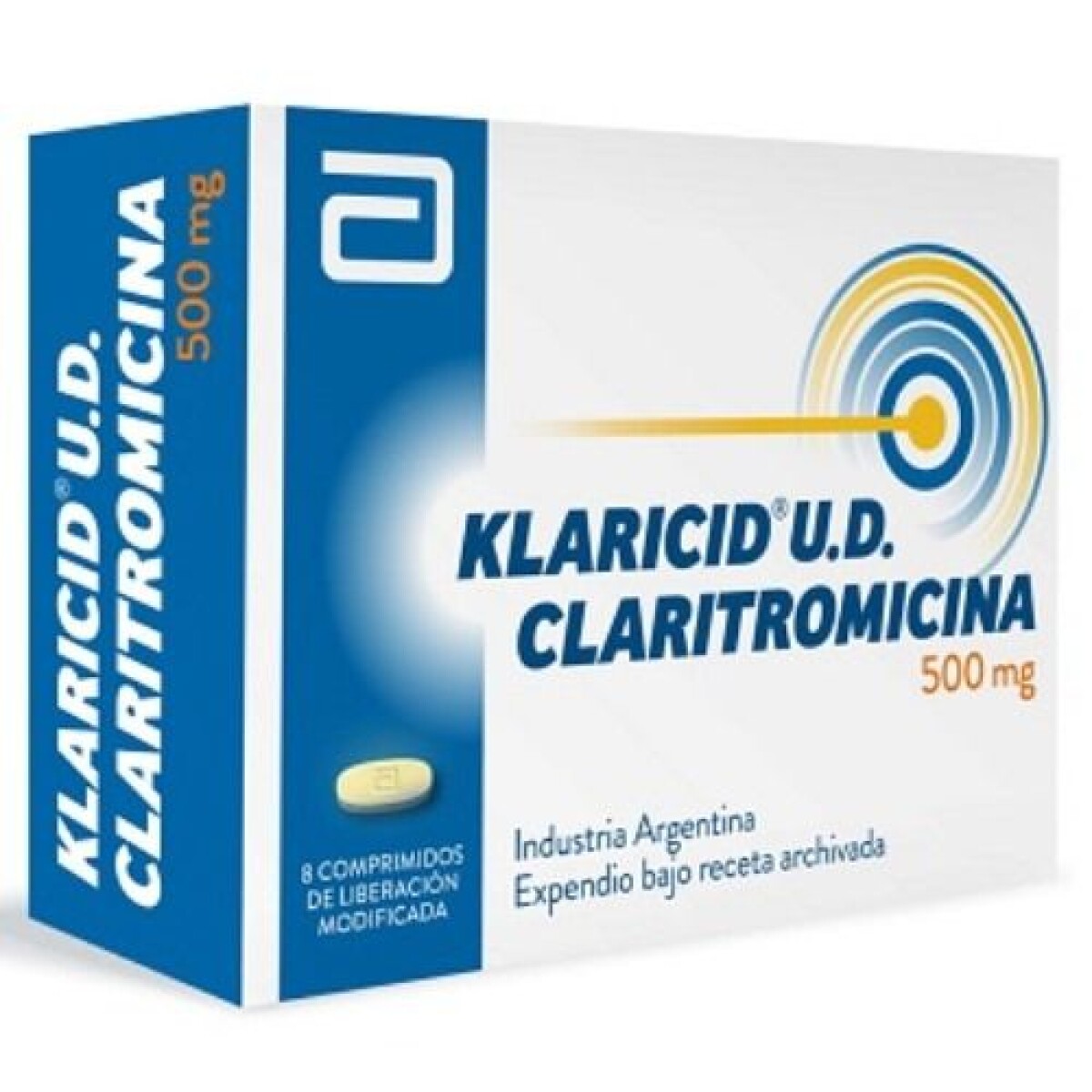 Klaricid U.D. 500 mg x8 Comprimidos – Antibiótico Oral