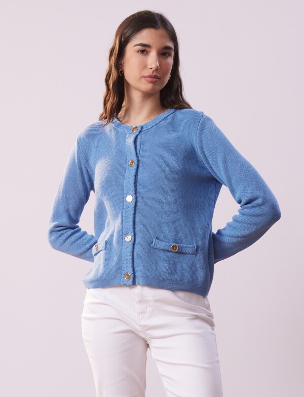 Cardigan Algodón CELESTE