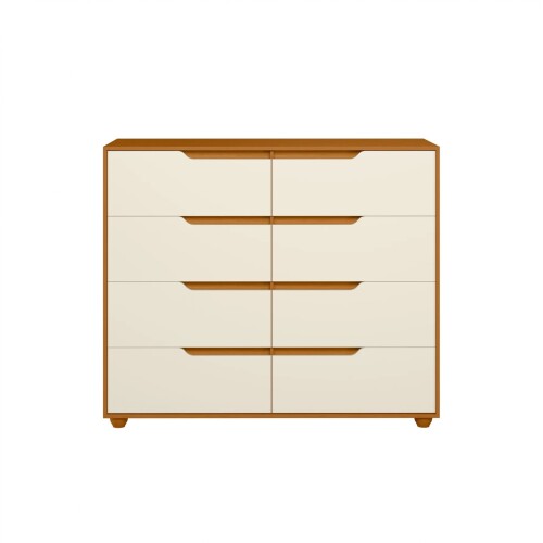 Comoda 8 Cajones - Doble Marrón