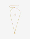 Bijouterie Set Exclusive Edition Set Aros Pasantes Y Cadena Plata 925 - Dorado