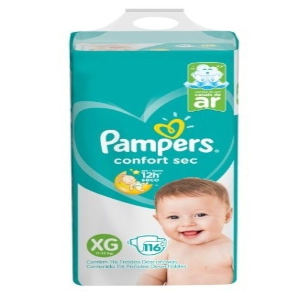 Pañales Pampers Confort Sec XG - Pack Ahorro X116 