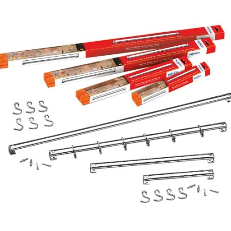 BARRA KIT BARRA Y 6 GANCHOS 80 CM BRINOX