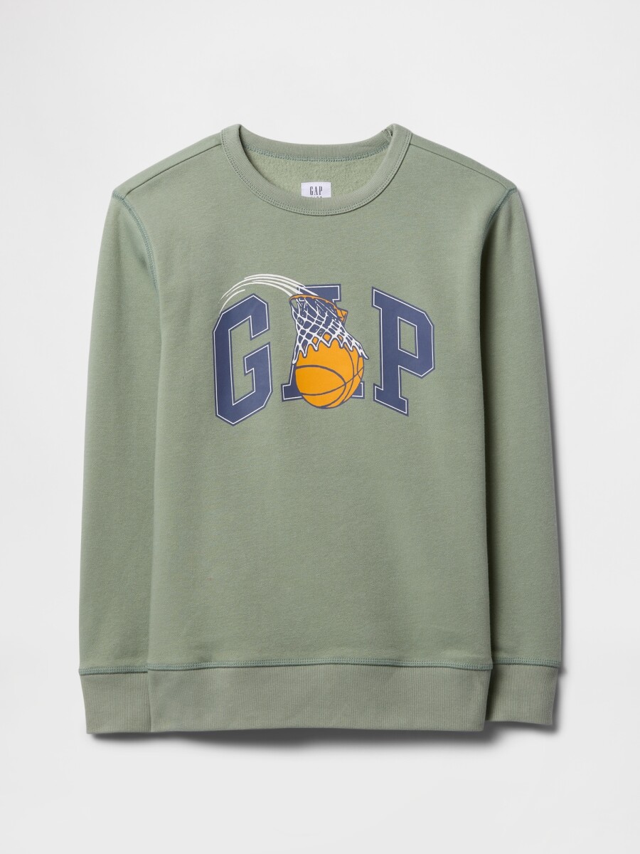 Buzo Deportivo Logo Gap Niño - Gasoline Green 
