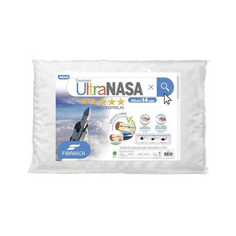 Almohada Fibrasca Ultra Nasa 50x70cm viscoelástica y masajeador Blanco