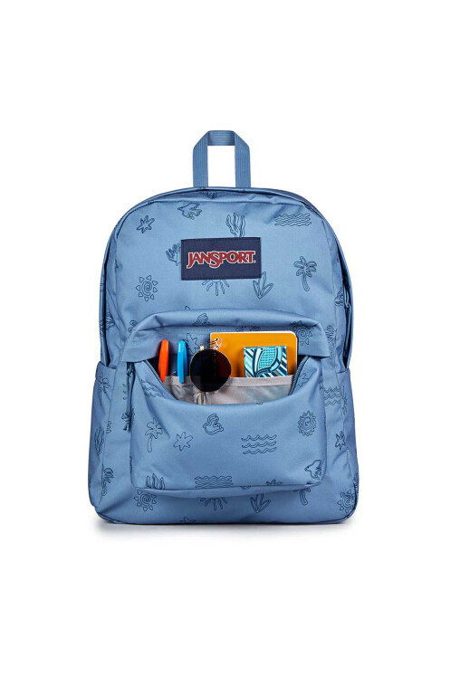 Mochila SuperBreak Plus + Cartuchera Sunny sketches Blue