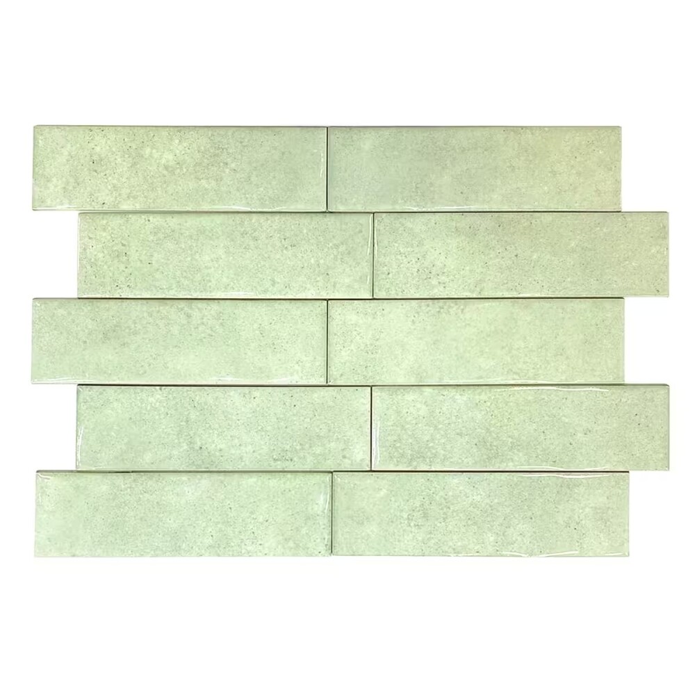 Cerámica de pared Brick Aquarela Mint 7,5x25 cm Brillante Cerámica De Pared Brick Aquarela Mint 7,5x25 Cm Brillante
