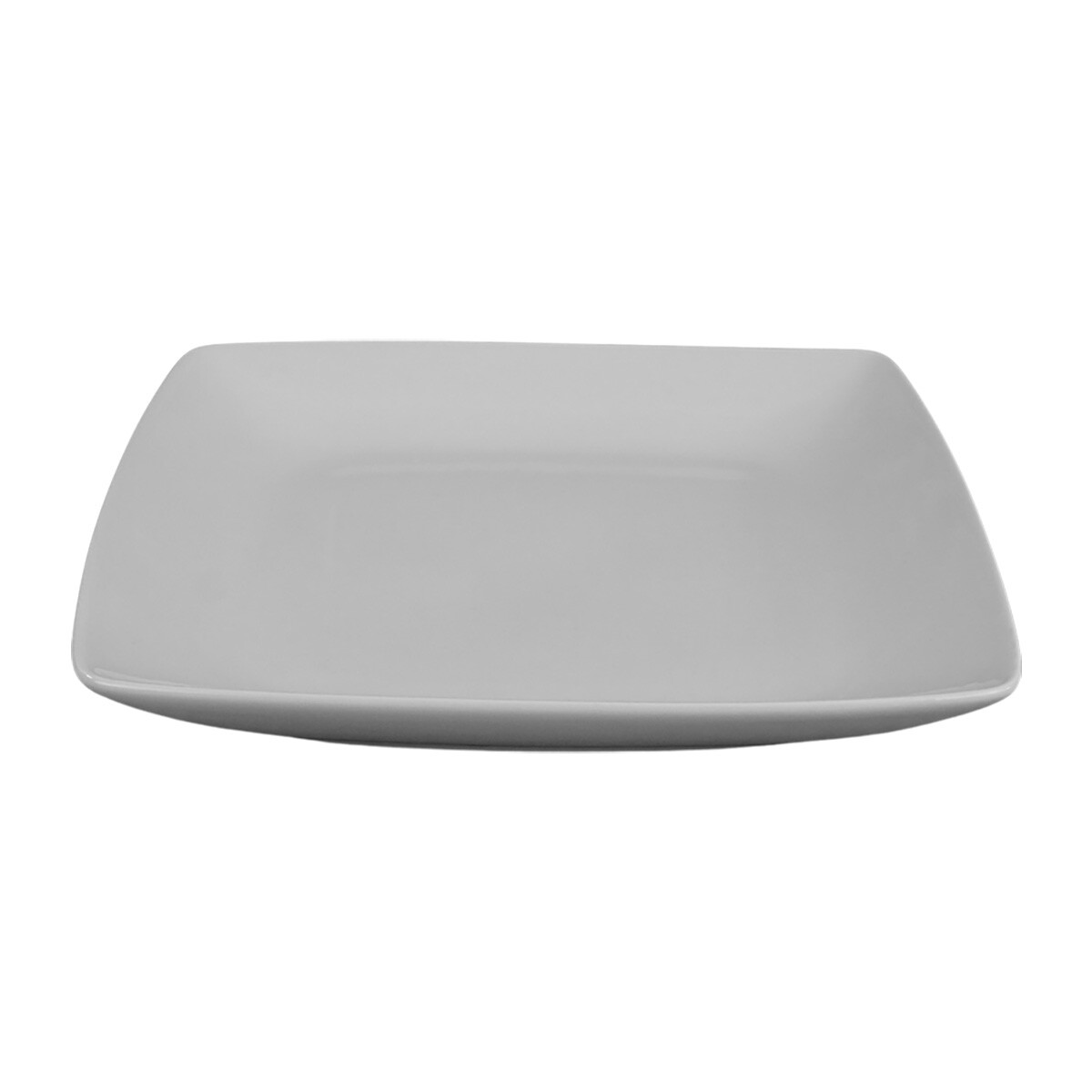 PLATO PARA POSTRE CUADRADO CERAMICA BLANCA LISO 