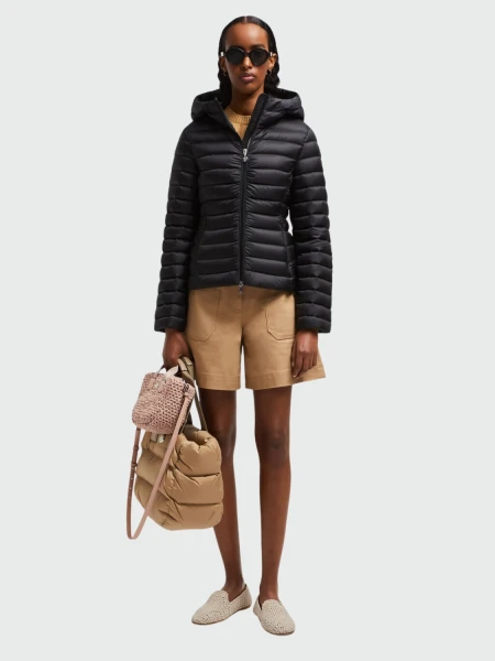 Moncler - Plumífero Corto con Capucha IGE Negro