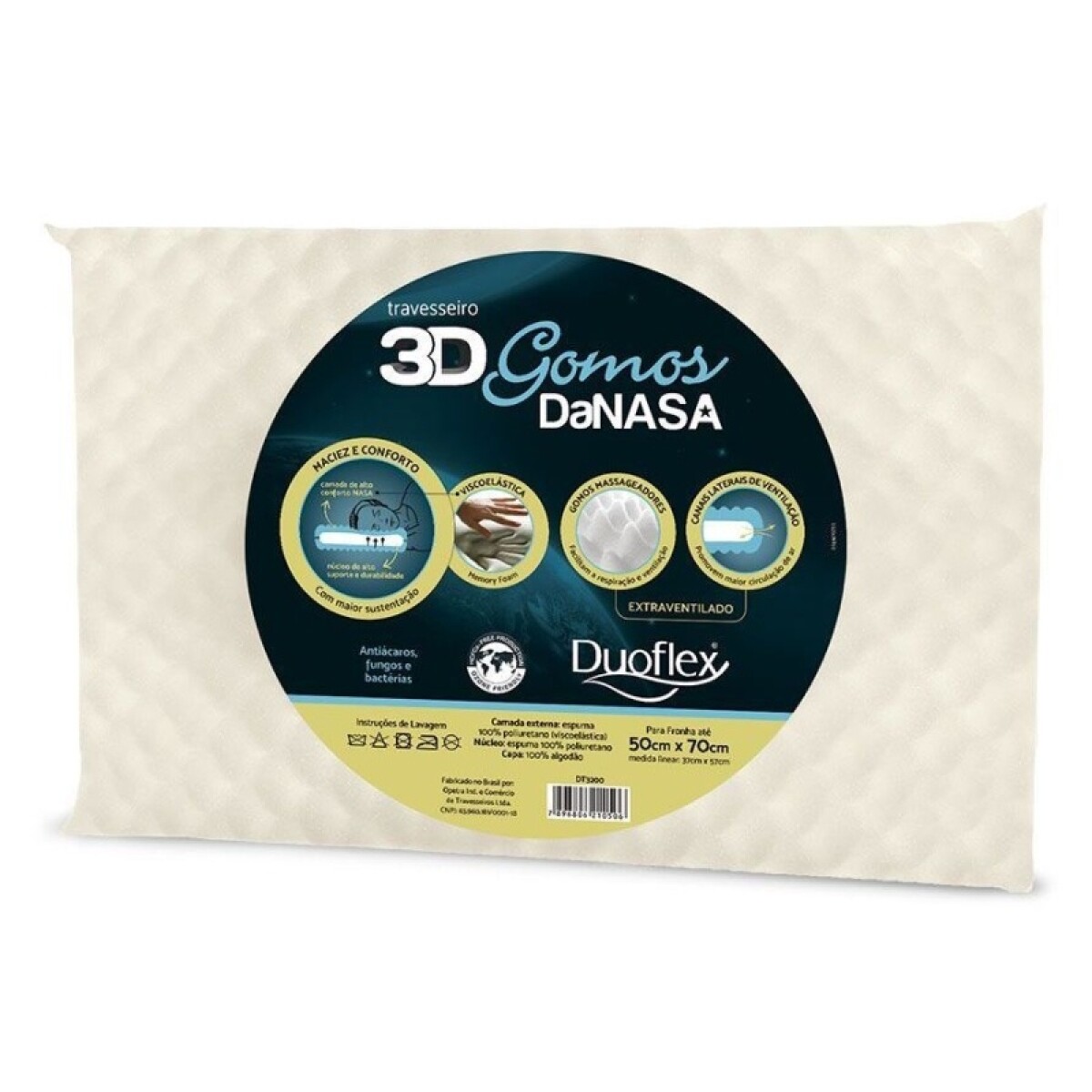 Almohada Duoflex 3d Gomos Danasa Dt3200 