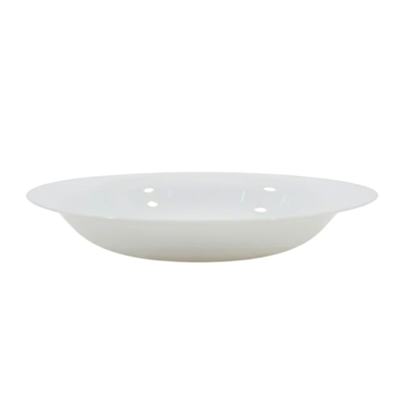Plato hondo semi cuadrado 23cm Opalina BLANCO