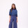 PANTALON WIDE XL LINEN SS26 Azul Piedra