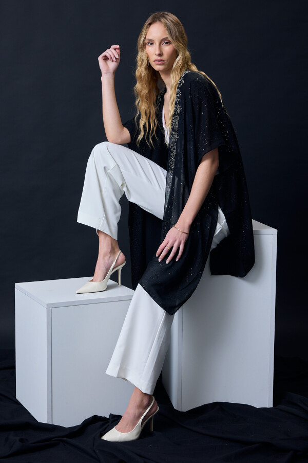 Kimono Noche NEGRO/PLATEADO