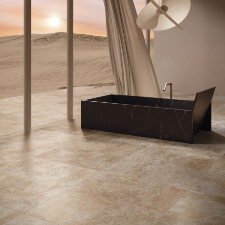 Porcelanato Neolítica Travertino Natural 80X80Cm Piso Pared GAMAS DE BEIGE