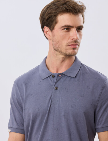 REMERA POLO ESTAMPADA JERSEY Indigo