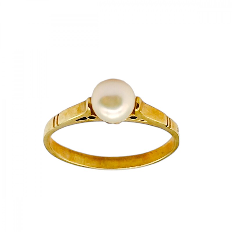 Anillo Solitario-Oro bajo-Perla-AN8171 conperla