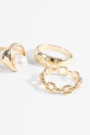 Set anillos perla dorado