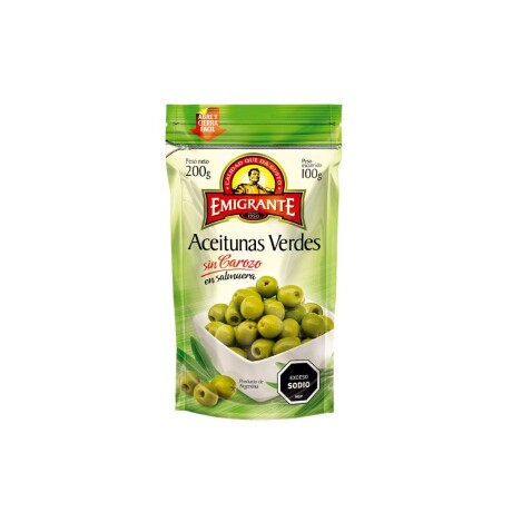ACEITUNAS VERDES CON CAROZO 200G ACEITUNAS VERDES CON CAROZO 200G