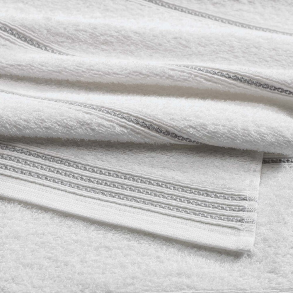 TOALLA DE MANO ALGODON BLANCO STRISCIA