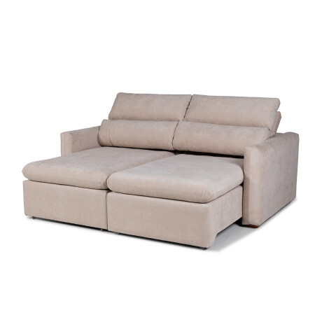 Sofá Dublin (Rebatible) - Microfibra - 2 cuerpos TC 1010 (Beige)