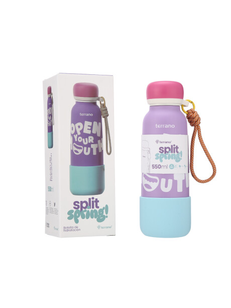 Botella Térmica Infantil Split Spring 550mL. Violeta