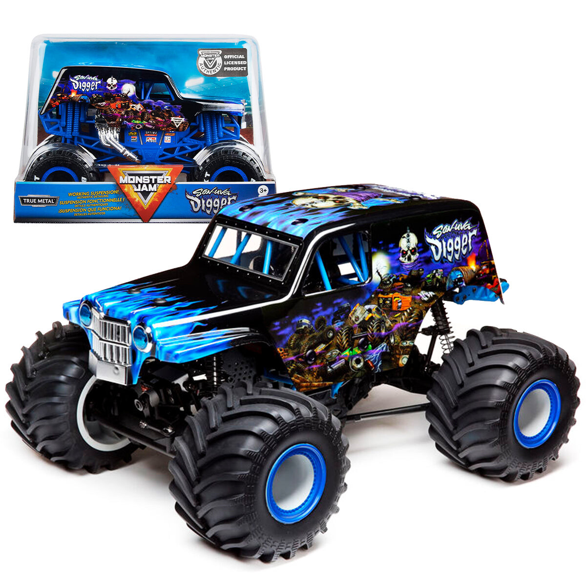 Vehículos Monster Jam A Escala 1:24 Coleccionables - SON UVA DIGGER 