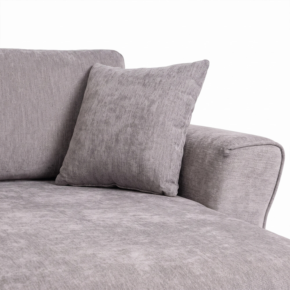SOFÁ CAMA CHAISE/BAÚL TELA GRIS BRISTOL