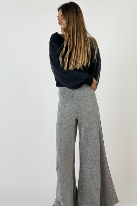 PANTALON DAFNE CON LUREX Plateado
