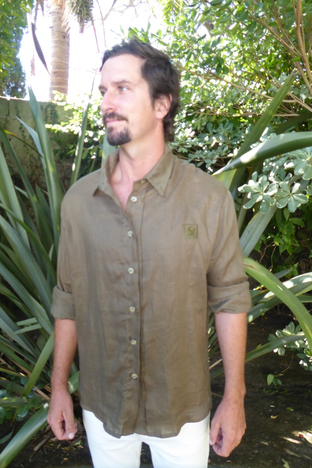 Linen Shirt for Men Verde