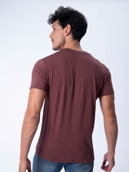 Remera Manga Corta Bordó