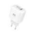 Ficha Cargador Miccell T12 65W 3 Puertos 2 USB C USB Celular Variante Color Blanco