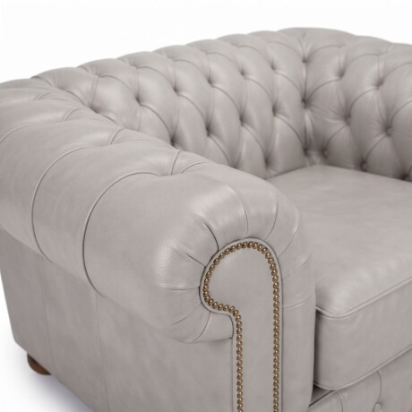 Sofá Chesterfield Novo - Cuero Básico - 1 cuerpo Off White - (Preventa)