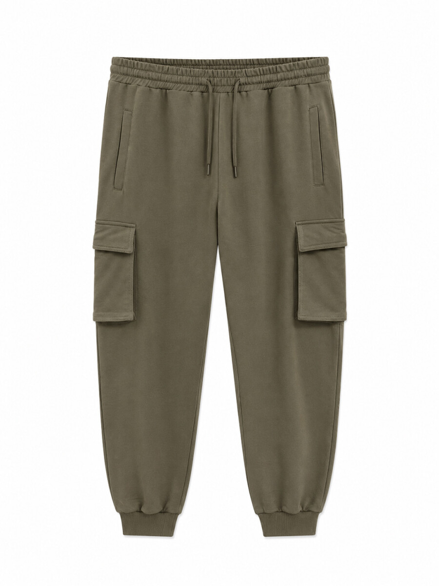 PANTALON NEW DETOR CARGO II - VERDE GRISACEO 