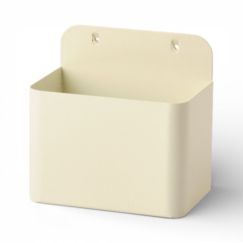 Caja cuadrada pequeña para panel perforado pegboard metálico Blanco