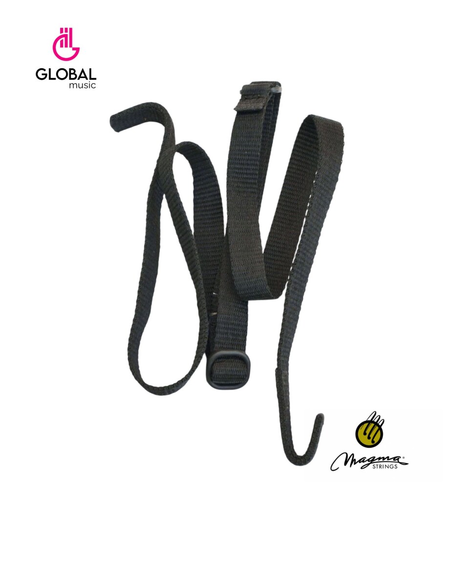 Correa Ukelele Magma Polyester Negra Doble 07MSU01D. 