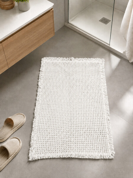 ALFOMBRA GOFRE BLANCO