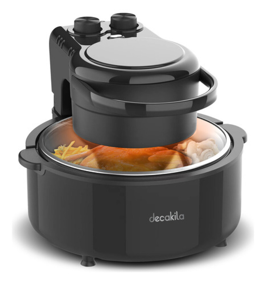 FREIDORA SIN ACEITE DECAKILA CON VISOR 5 LT 1200W KEEC045B 