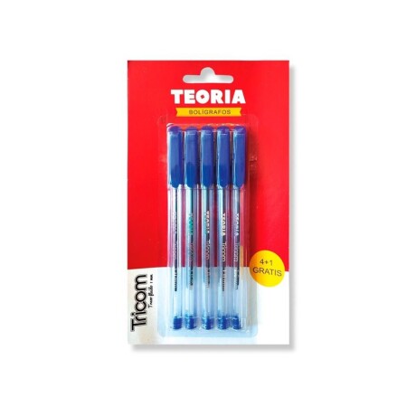 Set x5 Lapiceras AZUL