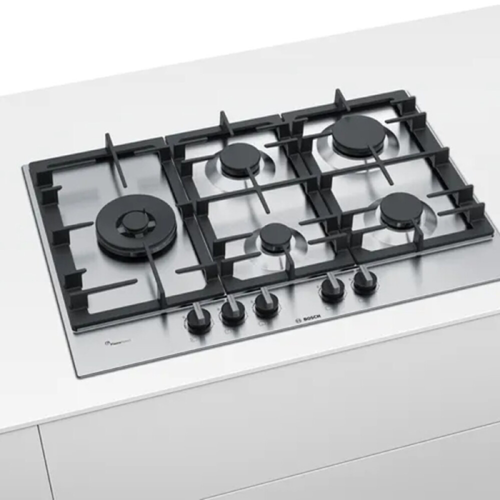 Anafe a gas Bosch PCS7A5B90 Inox 75cm negro