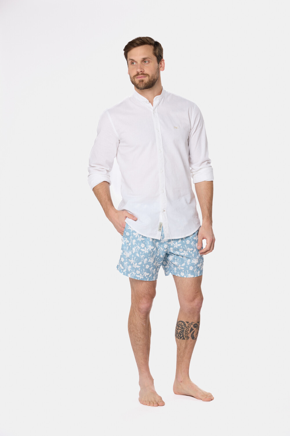 SHORT DE BAÑO ESTAMPADO Denim