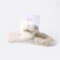 Pinza Para Cabello Textil Crema