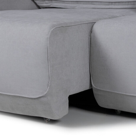 Sofá Ravena (Rebatible) - Tela Microfibra 9252 (Gris)