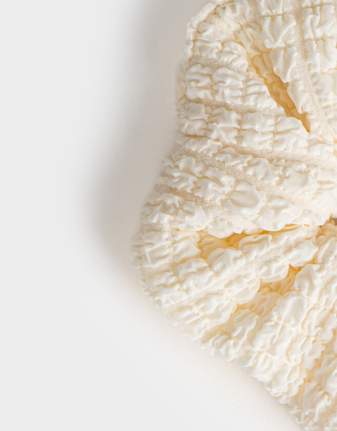 Skunzies Hair Care Maxi Scrunchie Texturado - Blanco Crudo