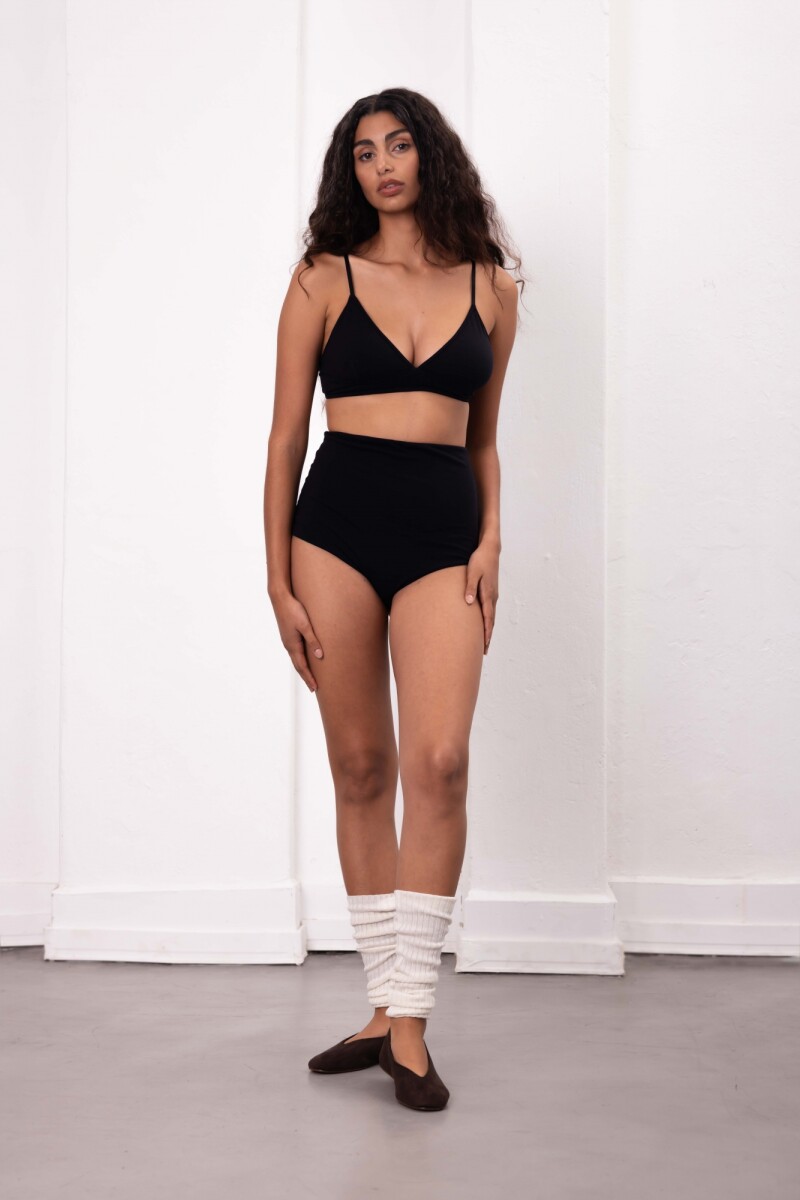 Culotte Lana Algodón – Doble tela y diseño sin elásticos - Negro 