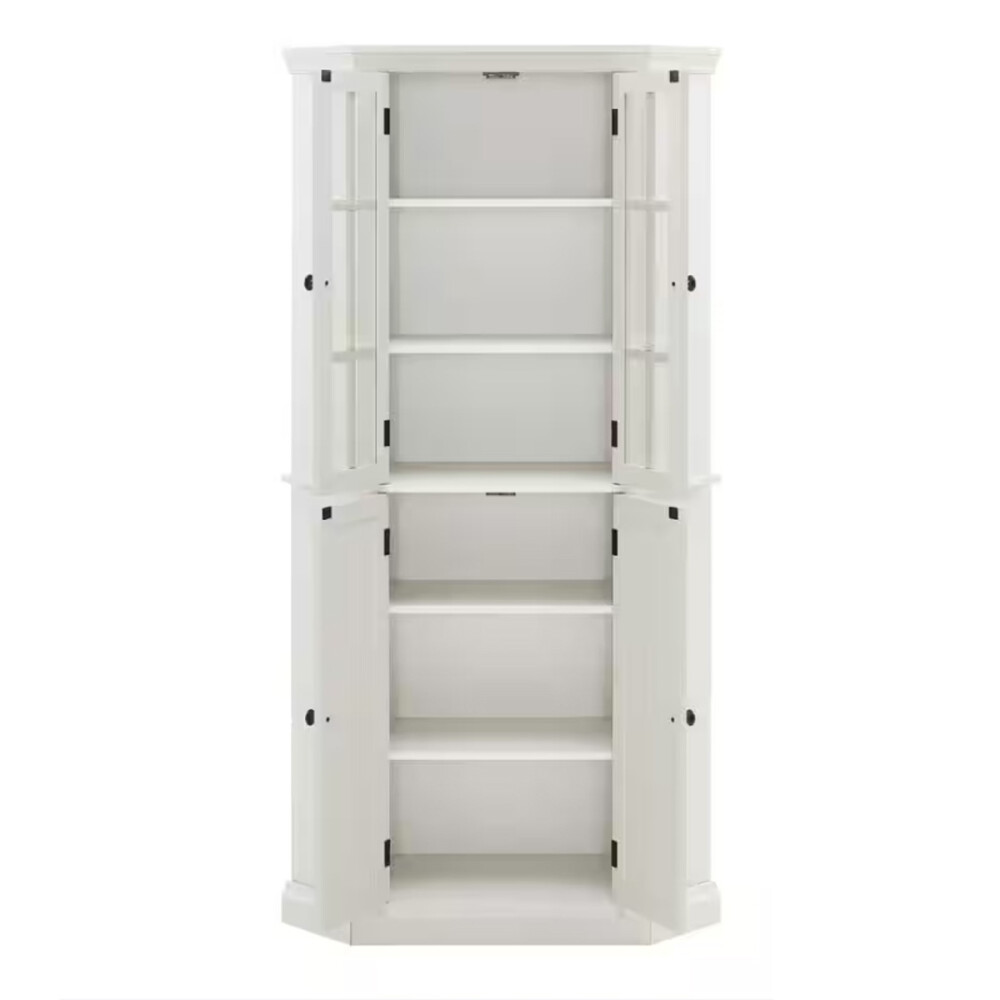 CRISTALERO 4 PUERTAS BOTELLERO ARMARIO ESTANTERÍA ESQUINERO - BLANCO CRISTALERO 4 PUERTAS BOTELLERO ARMARIO ESTANTERÍA ESQUINERO - BLANCO